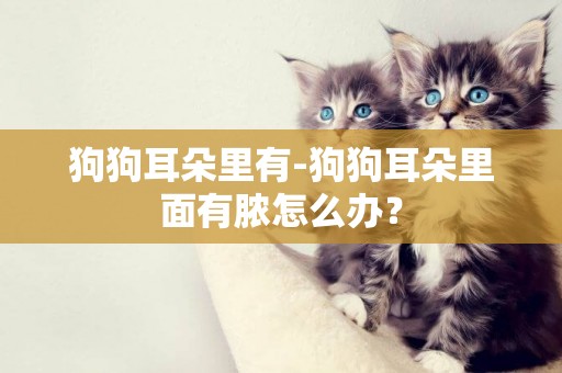 狗狗耳朵里有-狗狗耳朵里面有膿怎么辦？