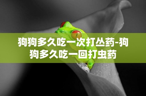 狗狗多久吃一次打叢藥-狗狗多久吃一回打蟲藥