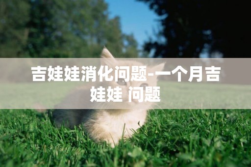 吉娃娃消化問題-一個月吉娃娃 問題