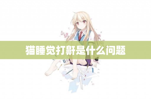 貓睡覺打鼾是什么問題