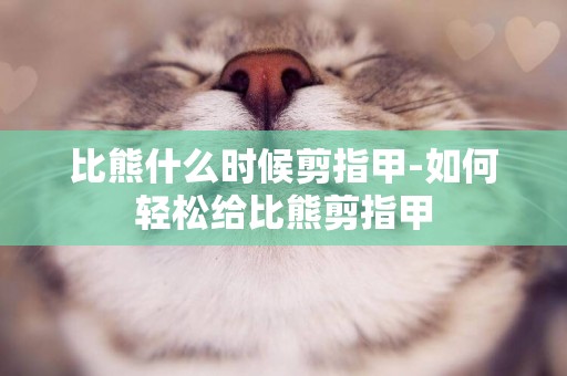 比熊什么時候剪指甲-如何輕松給比熊剪指甲