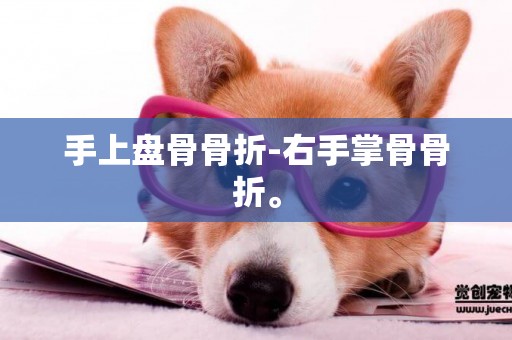 手上盤骨骨折-右手掌骨骨折。