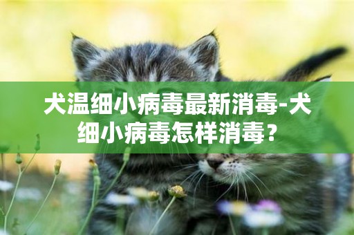 犬溫細小病毒最新消毒-犬細小病毒怎樣消毒？