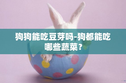 狗狗能吃豆芽嗎-狗都能吃哪些蔬菜？