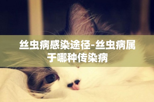 絲蟲病感染途徑-絲蟲病屬于哪種傳染病