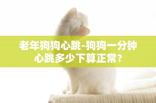 老年狗狗心跳-狗狗一分鐘心跳多少下算正常？