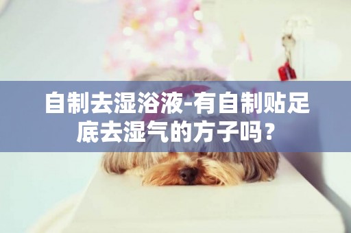 自制去濕浴液-有自制貼足底去濕氣的方子嗎？
