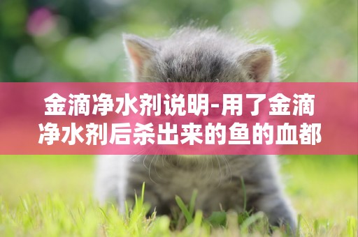 金滴凈水劑說明-用了金滴凈水劑后殺出來的魚的血都是黑的怎么辦