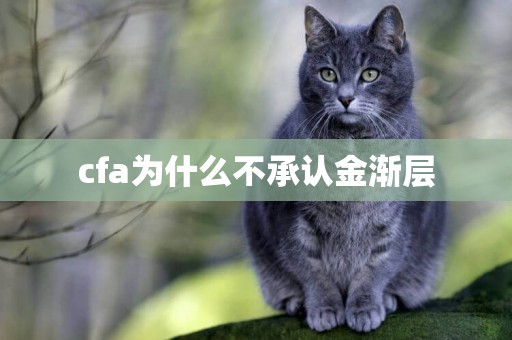 cfa為什么不承認金漸層