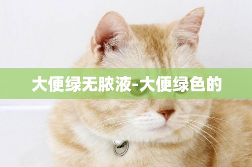 大便綠無膿液-大便綠色的