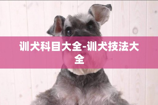 訓犬科目大全-訓犬技法大全