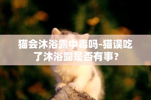 貓會沐浴露中毒嗎-貓誤吃了沐浴露是否有事？