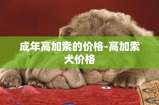 成年高加索的價格-高加索犬價格