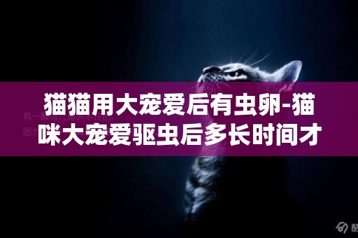 貓貓用大寵愛后有蟲卵-貓咪大寵愛驅蟲后多長時間才能洗澡，我家貓咪2個月
