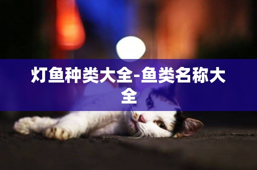 燈魚種類大全-魚類名稱大全