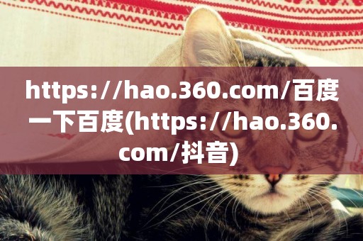 https://hao.360.com/百度一下百度(https://hao.360.com/抖音) 