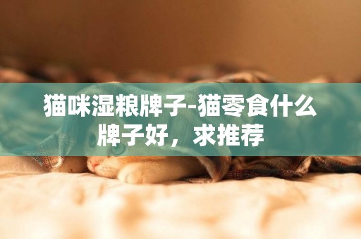 貓咪濕糧牌子-貓零食什么牌子好，求推薦