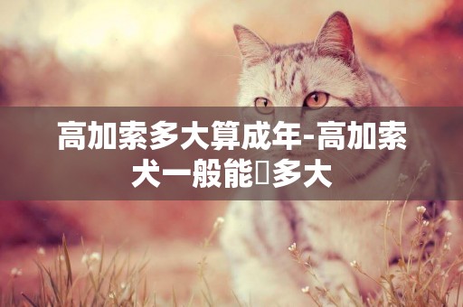 高加索多大算成年-高加索犬一般能長多大