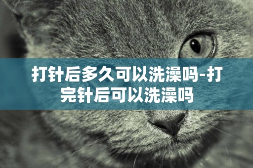 打針后多久可以洗澡嗎-打完針后可以洗澡嗎