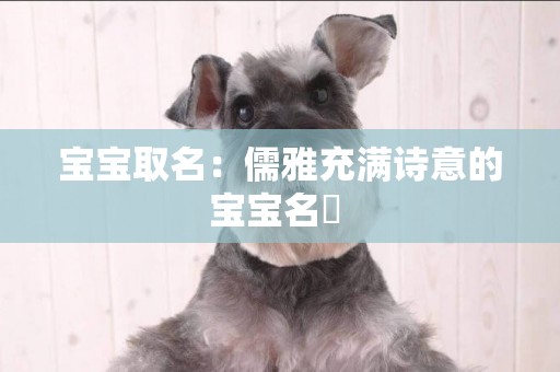 寶寶取名：儒雅充滿詩意的寶寶名? 