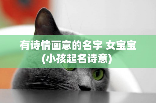 有詩情畫意的名字 女寶寶(小孩起名詩意) 
