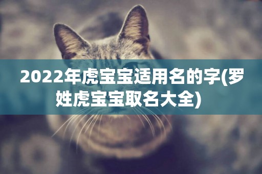 2022年虎寶寶適用名的字(羅姓虎寶寶取名大全) 