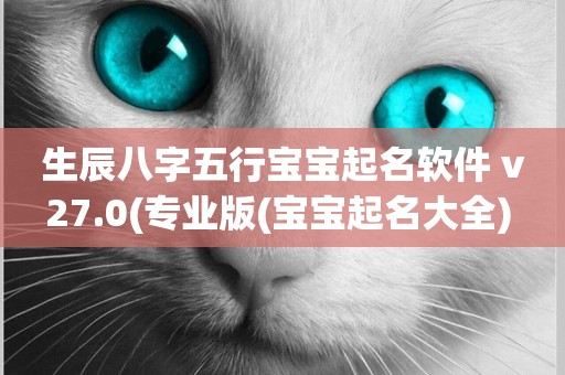 生辰八字五行寶寶起名軟件 v27.0(專業版(寶寶起名大全) 