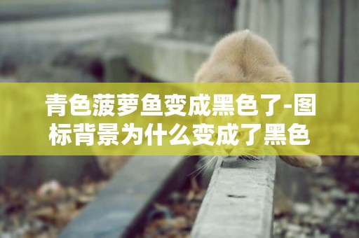 青色菠蘿魚變成黑色了-圖標背景為什么變成了黑色
