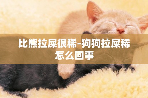 比熊拉屎很稀-狗狗拉屎稀怎么回事
