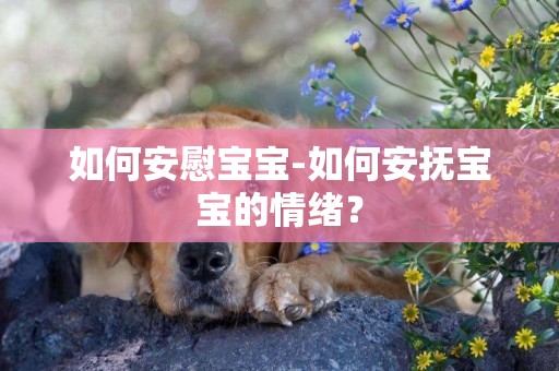 如何安慰寶寶-如何安撫寶寶的情緒？