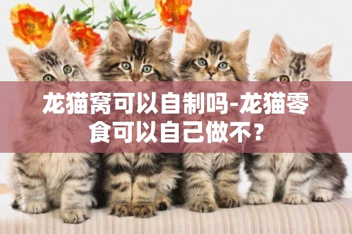 龍貓窩可以自制嗎-龍貓零食可以自己做不？