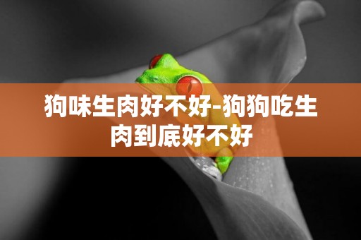 狗味生肉好不好-狗狗吃生肉到底好不好