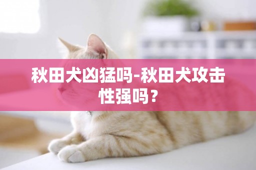 秋田犬兇猛嗎-秋田犬攻擊性強嗎？