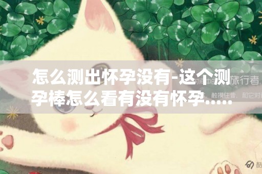 怎么測出懷孕沒有-這個測孕棒怎么看有沒有懷孕...................
