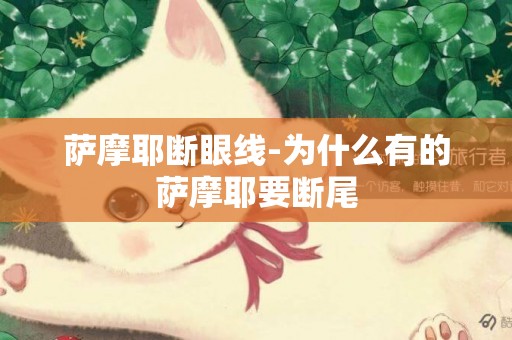 薩摩耶斷眼線-為什么有的薩摩耶要斷尾