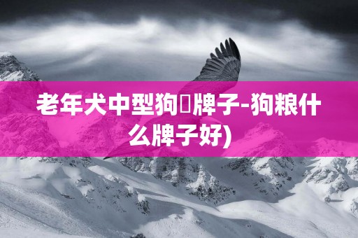 老年犬中型狗糧牌子-狗糧什么牌子好)