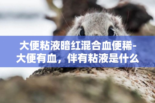 大便粘液暗紅混合血便稀-大便有血，伴有粘液是什么回事？
