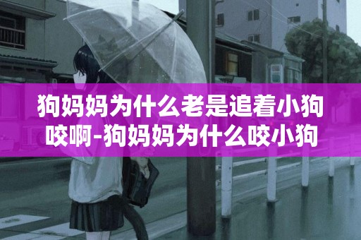 狗媽媽為什么老是追著小狗咬啊-狗媽媽為什么咬小狗?