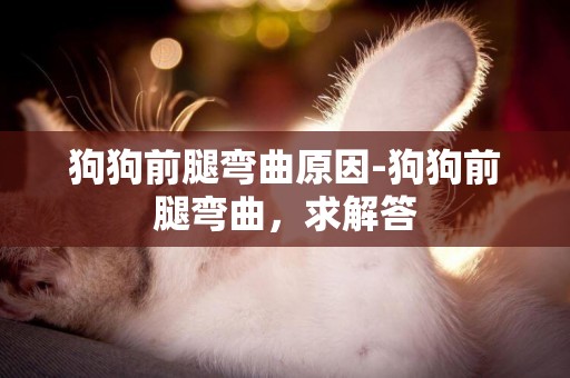 狗狗前腿彎曲原因-狗狗前腿彎曲，求解答