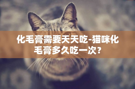 化毛膏需要天天吃-貓咪化毛膏多久吃一次？
