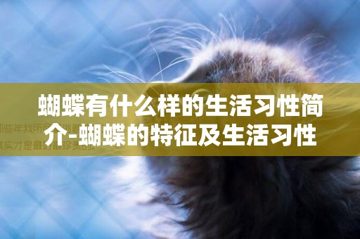 蝴蝶有什么樣的生活習性簡介-蝴蝶的特征及生活習性