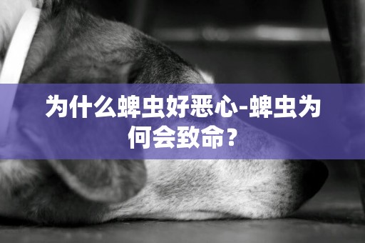 為什么蜱蟲好惡心-蜱蟲為何會致命？