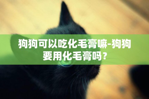 狗狗可以吃化毛膏嘛-狗狗要用化毛膏嗎？