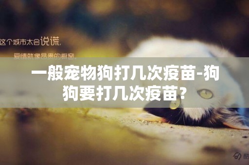 一般寵物狗打幾次疫苗-狗狗要打幾次疫苗？