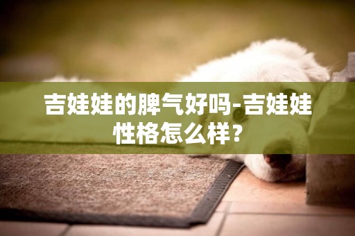 吉娃娃的脾氣好嗎-吉娃娃性格怎么樣？