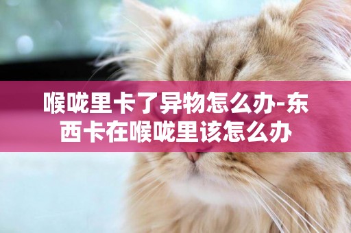 喉嚨里卡了異物怎么辦-東西卡在喉嚨里該怎么辦