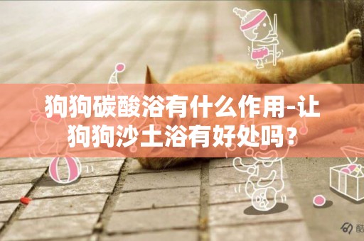 狗狗碳酸浴有什么作用-讓狗狗沙土浴有好處嗎？