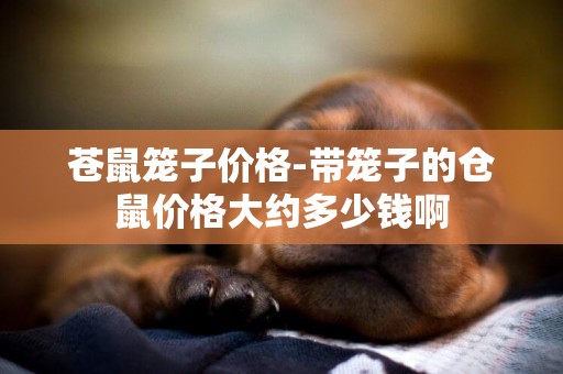 蒼鼠籠子價格-帶籠子的倉鼠價格大約多少錢啊