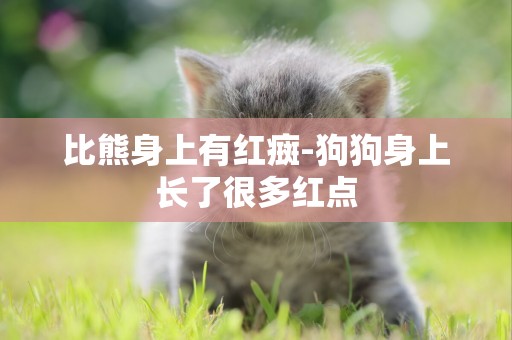比熊身上有紅癍-狗狗身上長了很多紅點