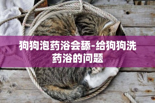 狗狗泡藥浴會舔-給狗狗洗藥浴的問題